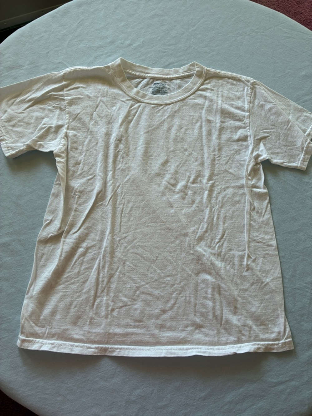 Faded Glory White Short Sleeve Crew Neck Tee